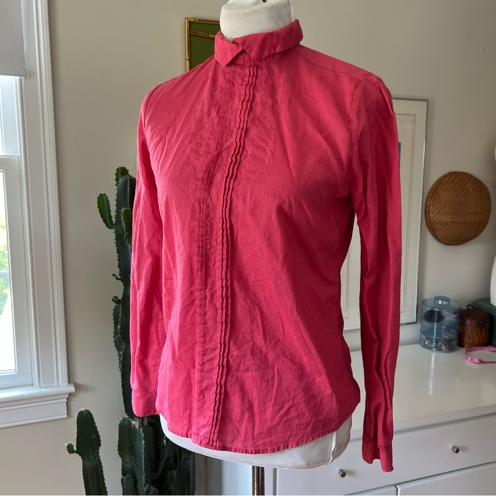 Vintage Cotton / Linen Blend Blouse Blithe Spirit Size 8